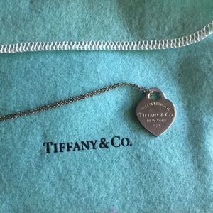 Tiffany heart tag pendant necklace